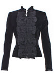 Yves Saint Laurent by Tom Ford Black Velvet Ruffle Blazer FW2001  - BOUTIQUE PURCHASE PRICE #