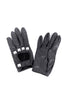 Versace Black Leather Silver Studded Driving Gloves