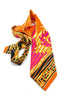 Versace Pink and Orange Classic Baroque Print Men's Tie
