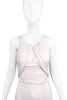 Versace Ivory White Silk Goddess Body Con Wrap Gown