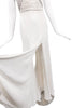 Versace Ivory White Silk Goddess Body Con Wrap Gown