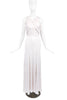 Versace Ivory White Silk Goddess Body Con Wrap Gown
