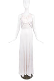Versace Ivory White Silk Goddess Body Con Wrap Gown