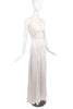 Versace Ivory White Silk Goddess Body Con Wrap Gown