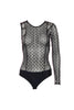 Versus Versace Black Lace One-Sleeve Bodysuit