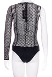 Versus Versace Black Lace One-Sleeve Bodysuit