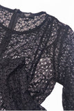 Versus Versace Black Lace One-Sleeve Bodysuit