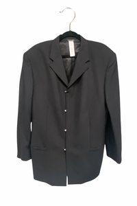Gianni Versace Black Suit Blazer Jacket with Corset Style Hook and Eye Closures