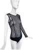 Versus Versace Black Lace One-Sleeve Bodysuit