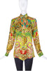 Versace Versus Baroque Jungle Print Silk Shirt