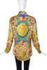 Versace Versus Baroque Jungle Print Silk Shirt