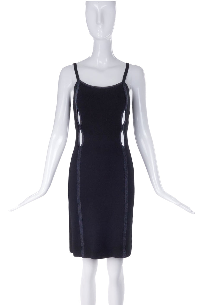 Versus Versace Black Cut-Out Dress