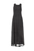 Versus by Gianni Versace Black Maxi Dress Gown with Gold Polka Dots