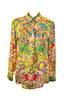 Versace Versus Baroque Jungle Print Silk Shirt