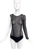 Versus Versace Black Lace One-Sleeve Bodysuit
