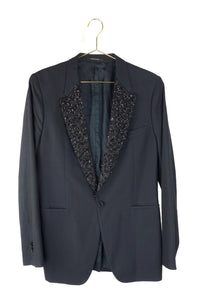 Viktor & Rolf Black Evening Blazer with Beaded and Sequin Lapel