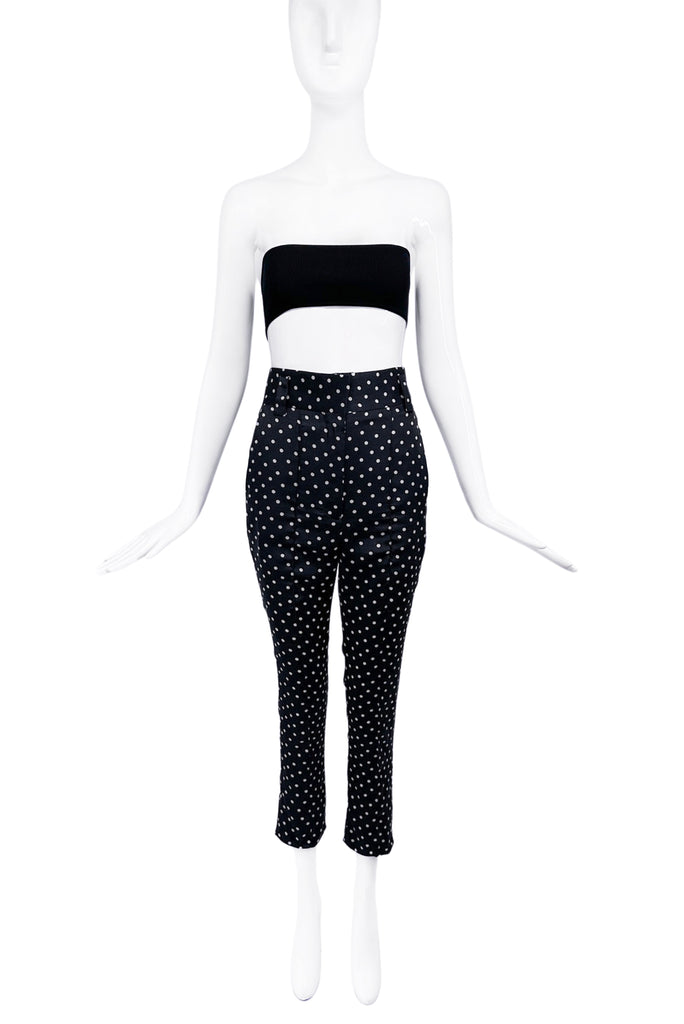 Haider Ackermann Black & White Polka Dot Print Pant