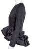 Viktor & Rolf Black & Grey Couture Ridding Coat with an Exaggerated Bustle Ruffle Peplum Detail