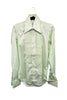 Vintage After Six Mint Green Pleat Front Tuxedo Button-Down Dress Shirt