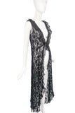 Vintage Lace Ruffle Morning Coat Dress
