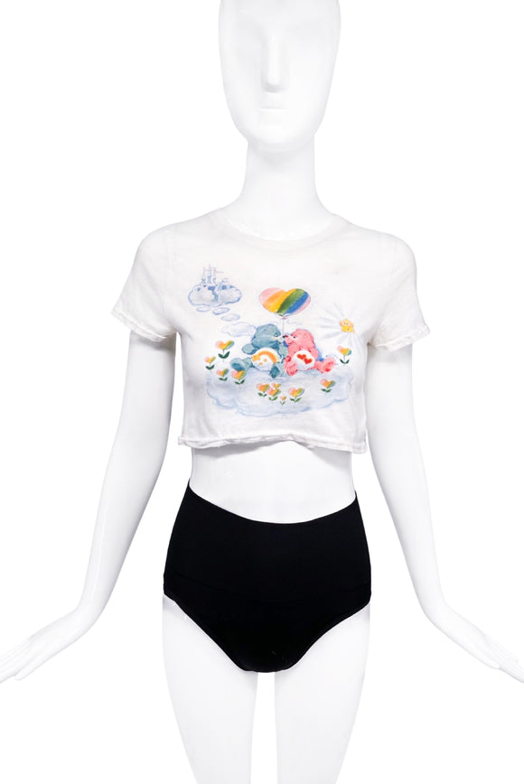 Vintage Care Bear Print Crop Top Baby T-Shirt