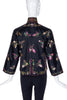 Vintage Chinoiserie Silk Jacket with Exquisite Butterfly Embroidery Circa 1930's