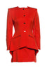 Claude Montana Orange Fitted "Power" Skirt Suit Fall Winter 1991 #