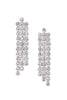 Vintage Silver Clear Crystal Cascading Asymmetrical Earring
