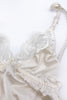 Vintage White Negligee Slip Dress with Lace Bust Detail