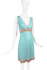 Vintage Emilio Pucci Seafoam Green Negligee Slip Dress with Lace