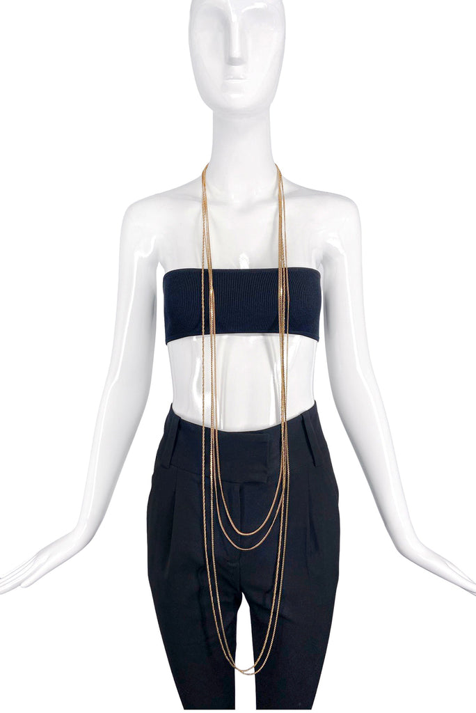 Vintage Gold Chain Extra Long Multi-Strand Necklace