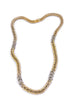Vintage Gold Silver Rhinestone Long Chain Link Necklace