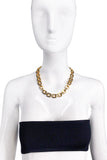 Vintage Gold Oversize Square Link Chain Necklace