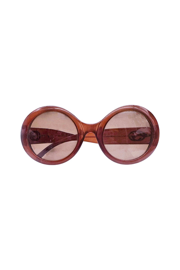 Gucci Burgundy Oversize Oval 