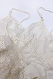 Vintage Ivory Negligee Slip Dress with Lace Details