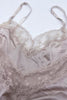 Vintage Mauve Negligee Slip Dress with Lace Details