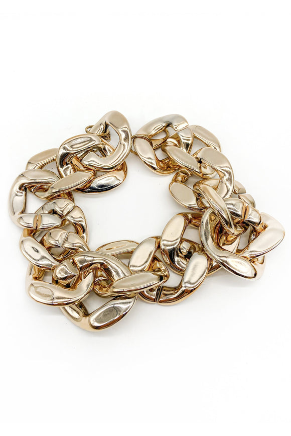 J.W. Anderson Style Huge Link Graphic Gold Interlocked Chain Necklace