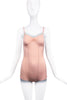 Vintage Peach Orange Teddy Bodysuit with Seafoam Green Trim