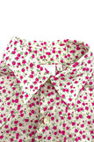 Vintage Rose Floral Print Button up Shirt