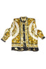 Vintage Seda Baroque Print with Gold Lurex Button-Up Shirt