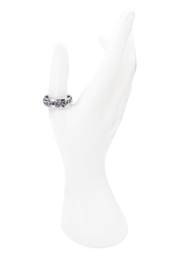 Vintage Silver Ring With Chain Link Detail