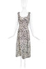 Vintage Silver Lurex Print Dress