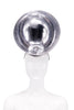 Vintage Silver Metallic Reflective Saucer Satellite Hat
