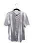 Vintage Silver Metallic Short Sleeve Button Down Shirt