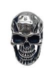 Vintage Silver Gunmetal Large Skull Ring