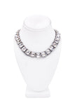 Vintage Princess Cut Crystal Necklace