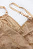 Vintage Nude Tone Negligee Slip Dress with Lace Details
