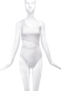 White Lycra Cut Out Bathing Body Suit