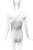 White Lycra Cut Out Bathing Body Suit