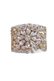 Vionnet White Lucite Crystal Embellished Bracelet